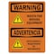 Signmission OSHA WARNING Sign, Watch For Moving Equipment Bilingual, 7in X 5in Decal, 5" W, 7" L, Landscape OS-WS-D-57-L-12888 - alternate 1